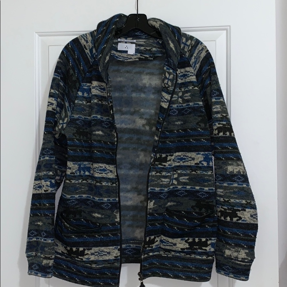 Patterned zip up men’s fleece